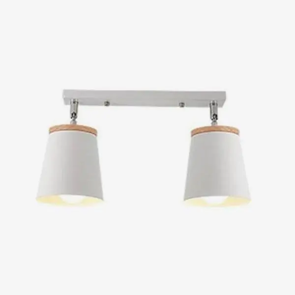 Plafonnier LED design en métal et bois