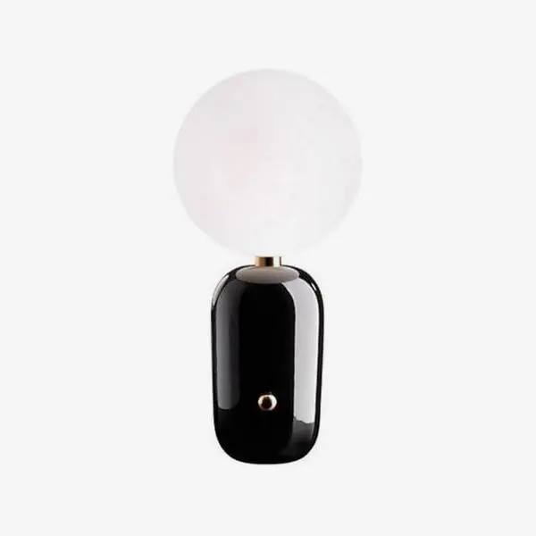 Lampe de chevet chromée avec boule de verre Modern