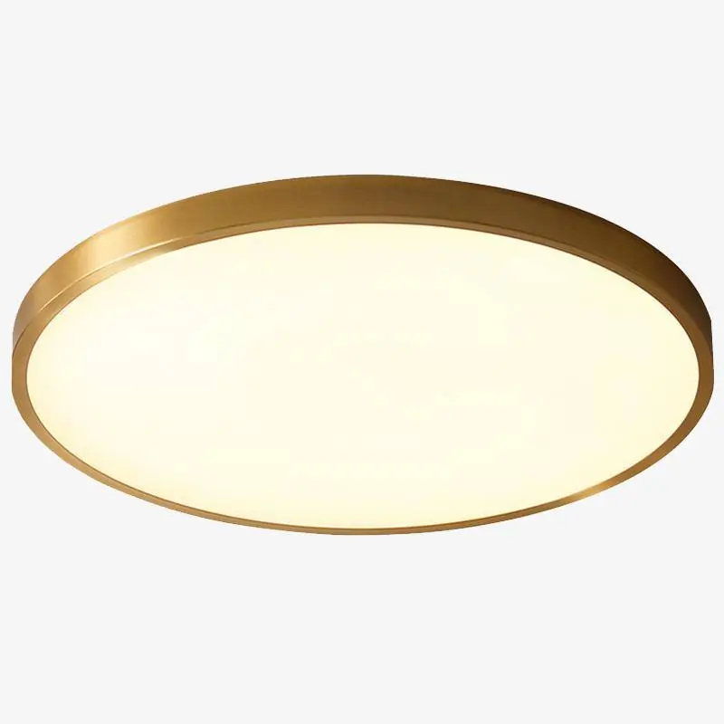 Plafonnier LED doré de forme ronde