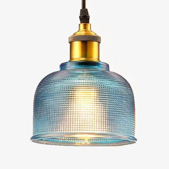 Suspension Coffee en verre coloré avec support doré