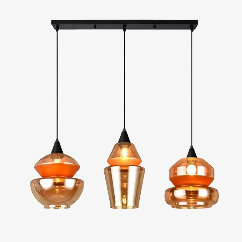 Suspension en verre fumé marron: Designs Variés