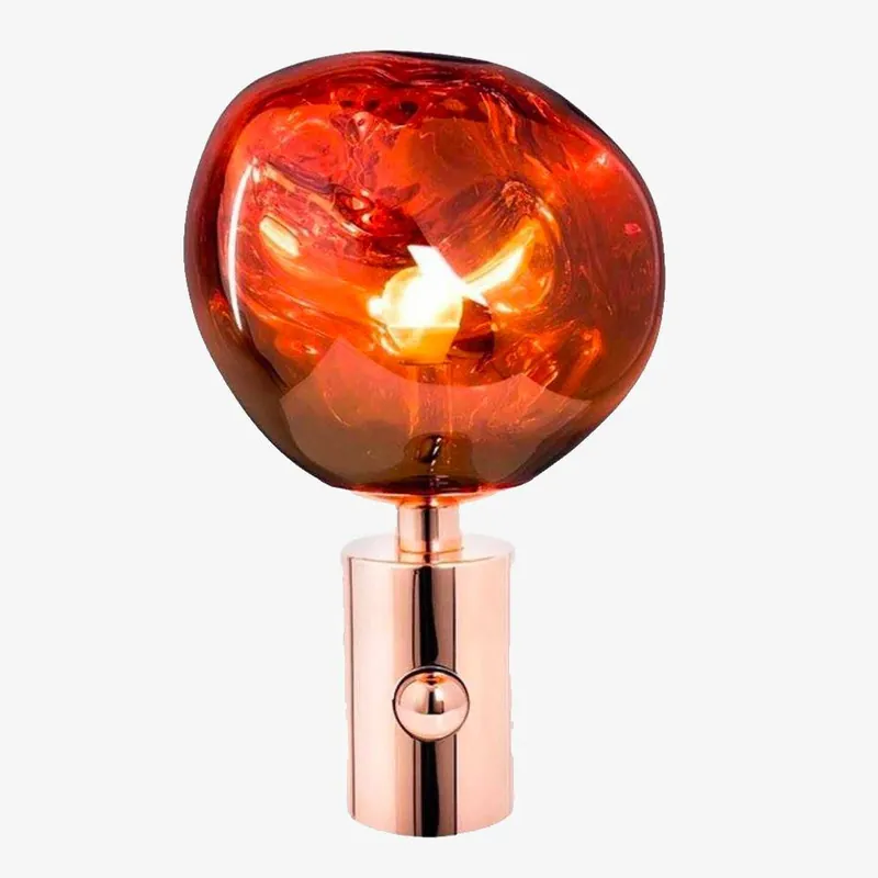 Lampe à poser design en PVC rose gold Melt - Édition Limitée