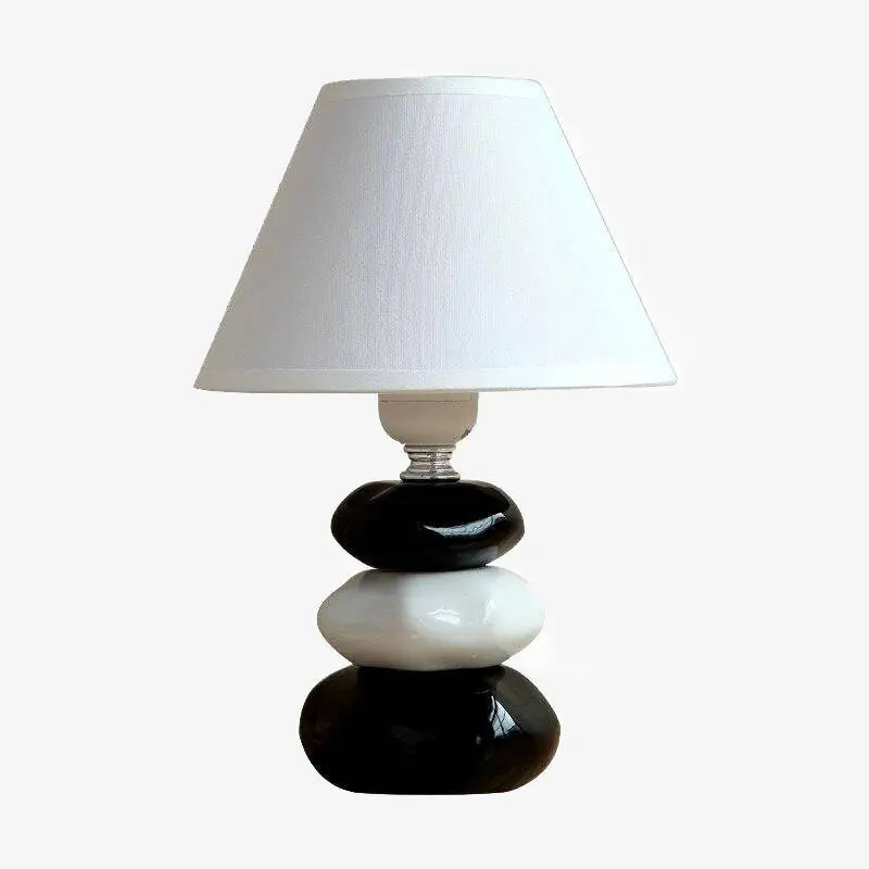 Lampe de chevet Cailloux Noir & Blanc