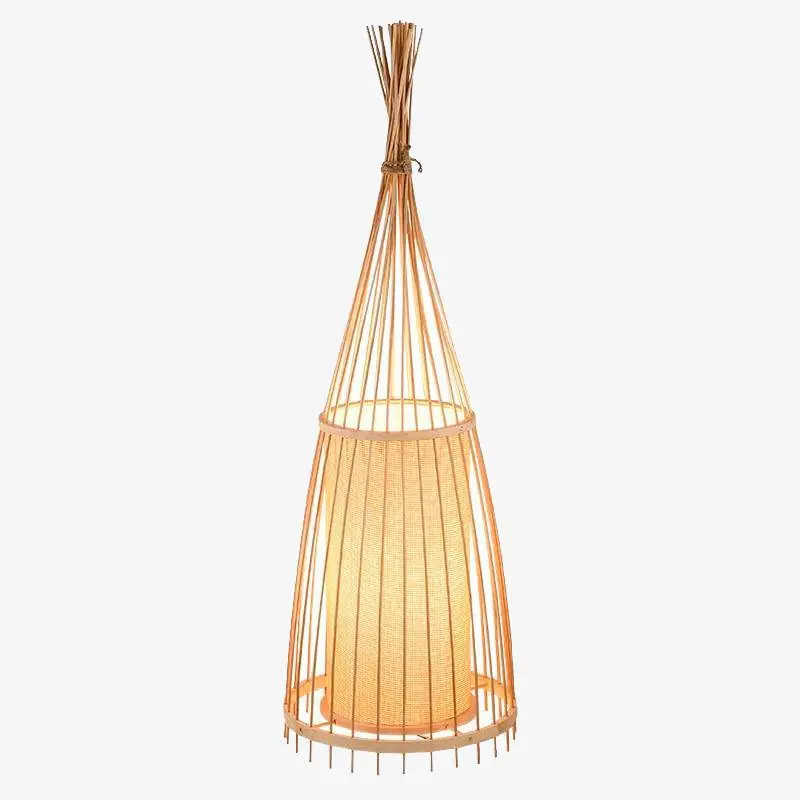 Lampadaire en bois bambou japonais