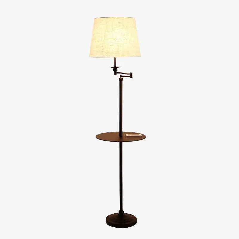 Lampadaire Table et Abat-jour en Tissu
