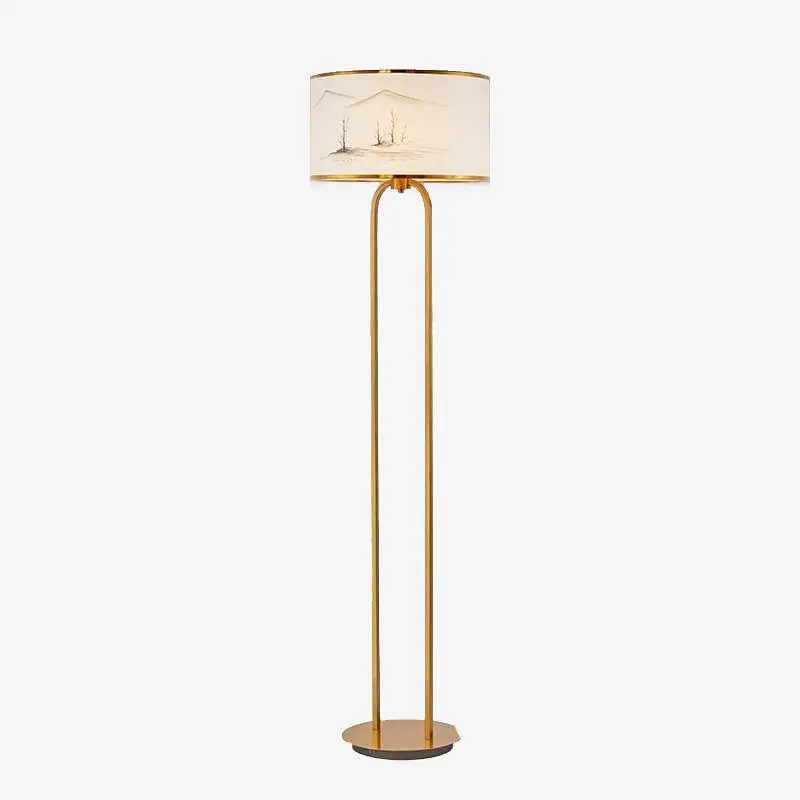 Lampadaire Doré Japonais