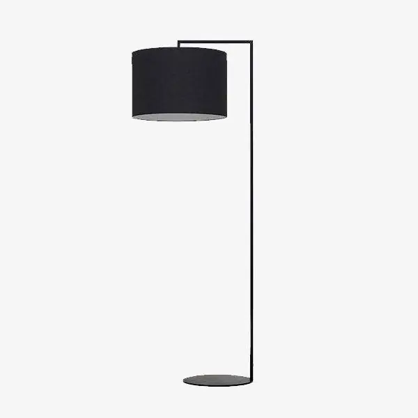 Lampadaire Atmosphere avec abat-jour en tissu arrondi