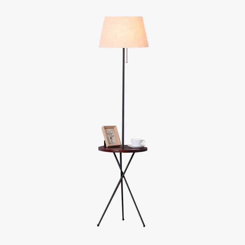 Lampadaire LED Table - Tissu Coffee