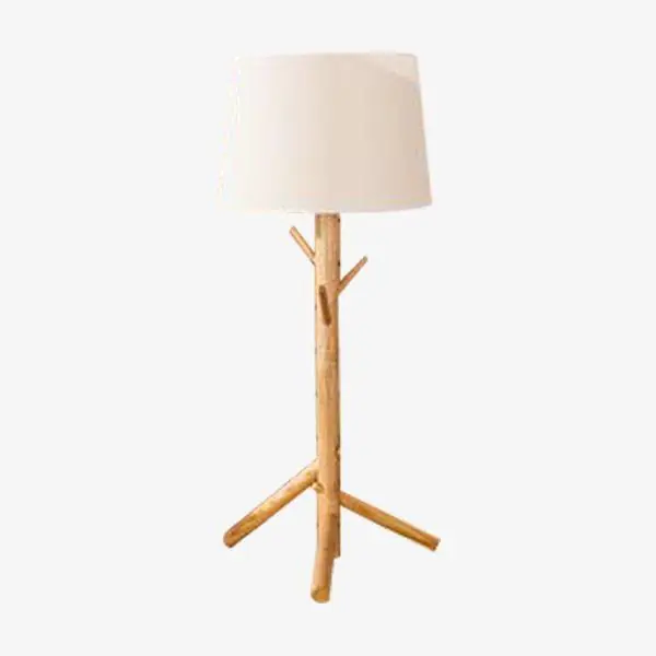 Lampe de chevet arbore bois et tissu