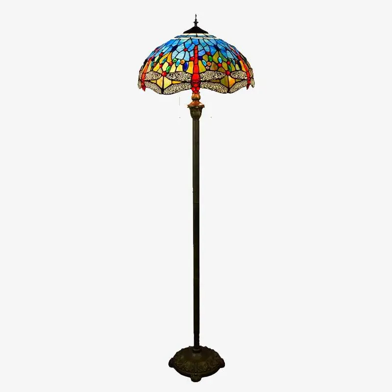 Lampadaire Tiffany Vitrail Coloré