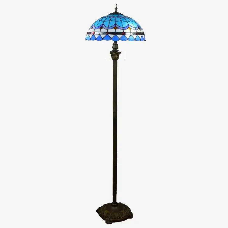 Lampadaire Tiffany Bleu Méditerranée