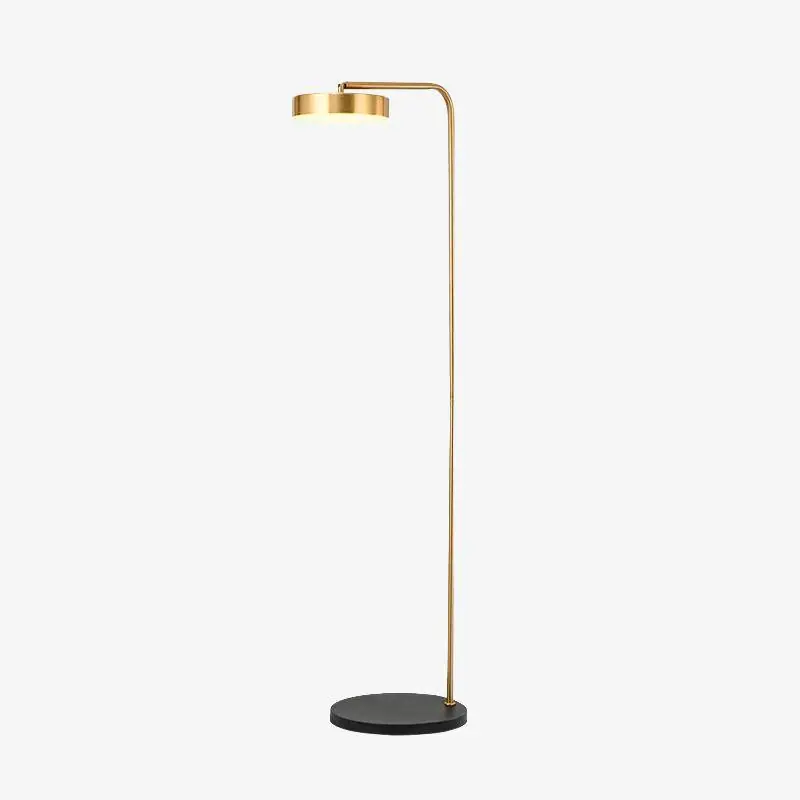 Lampadaire doré arrondi \\"Étude\\"