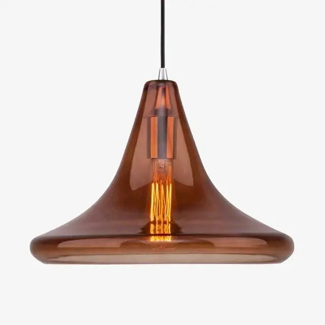Suspension LED Triangulaire en Verre