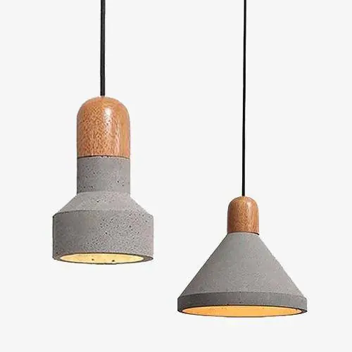 Suspension Loft en bois et ciment scandinave