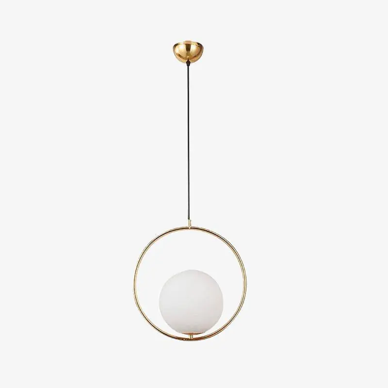 Suspension Luxe en Verre Rond et Brillant