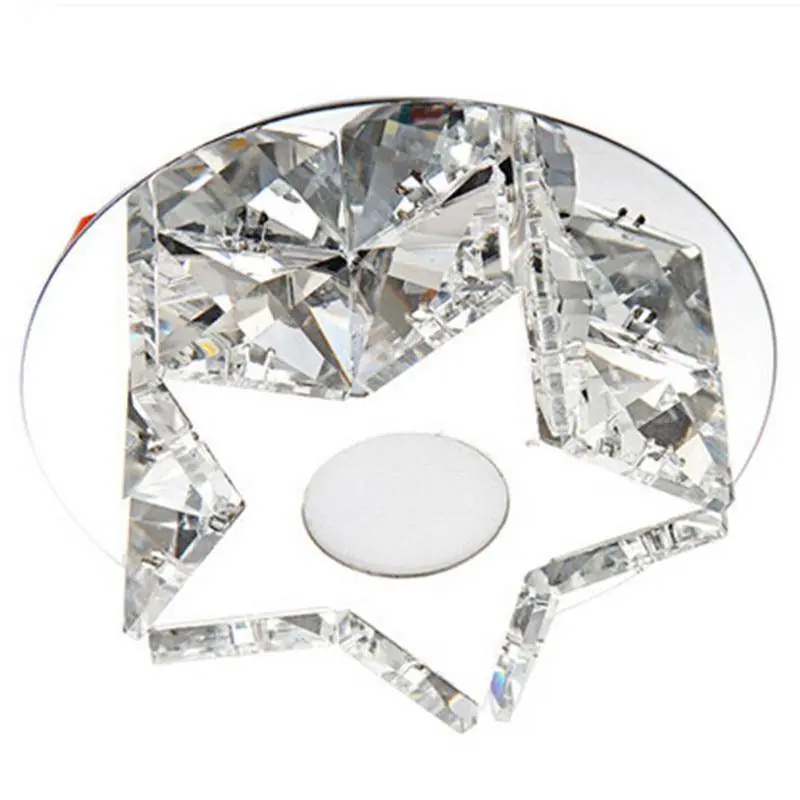 Plafonnier LED Étoile Cristal Chromé