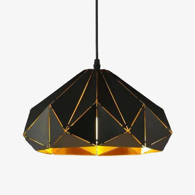 Suspension Polygonale Rustique Noire