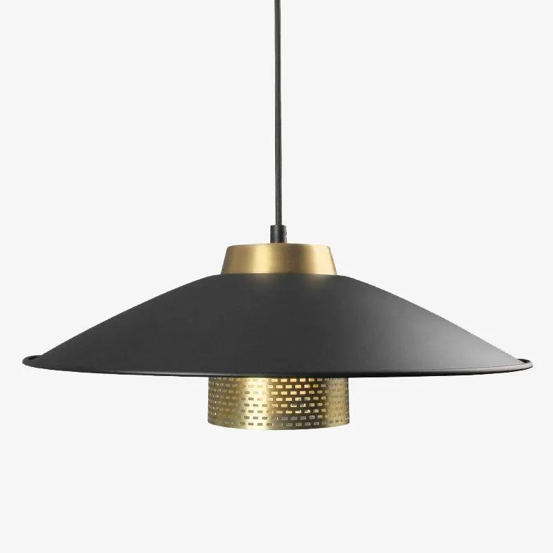 Suspension LED design métal noir & doré - Barndo