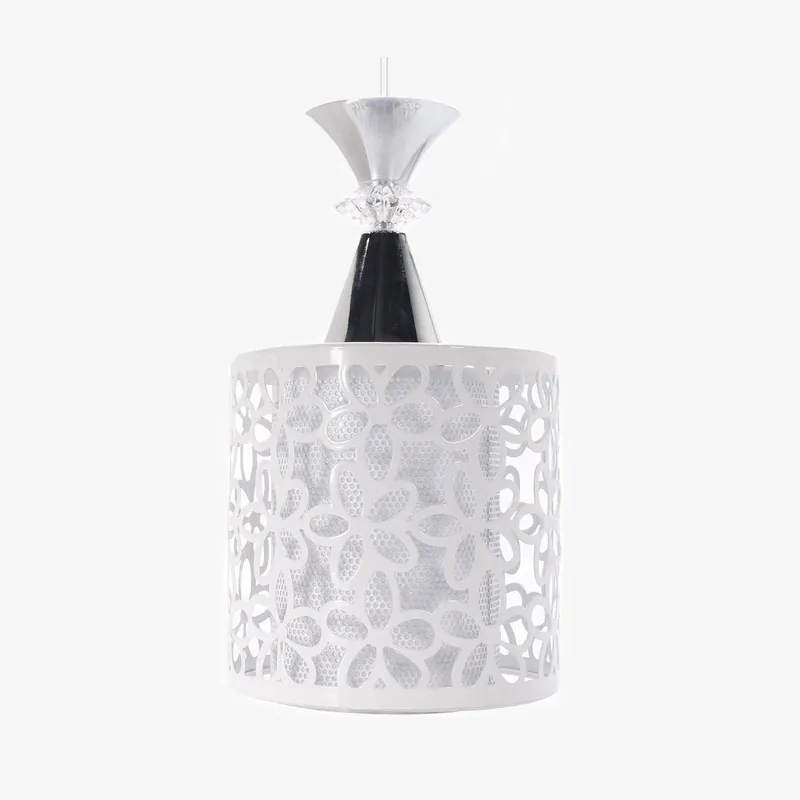 Lustre LED Chromé et Cristal