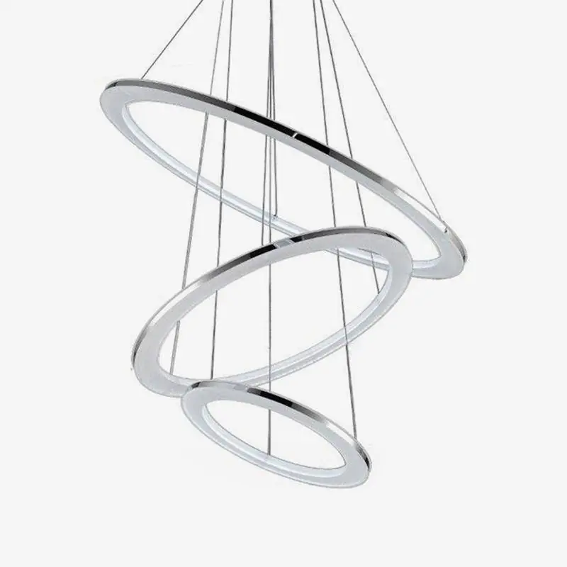 Lustre design chromé entrelacé - Rings