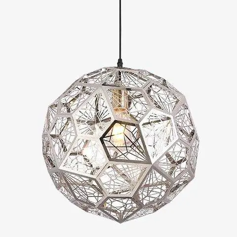Suspension LED design : effet ronde perforée