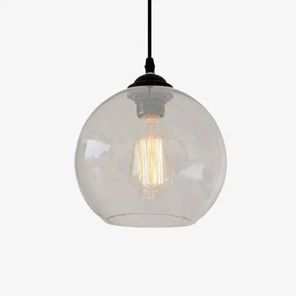 Suspension boule en verre moderne Pure