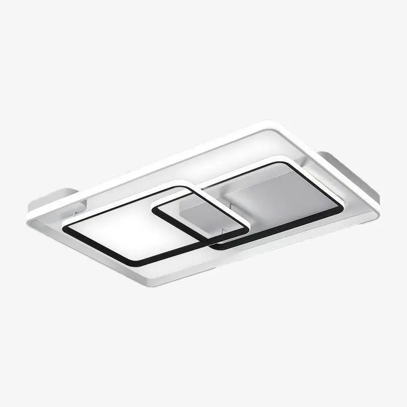 Plafonnier LED design rectangles noir et blanc - Bwart