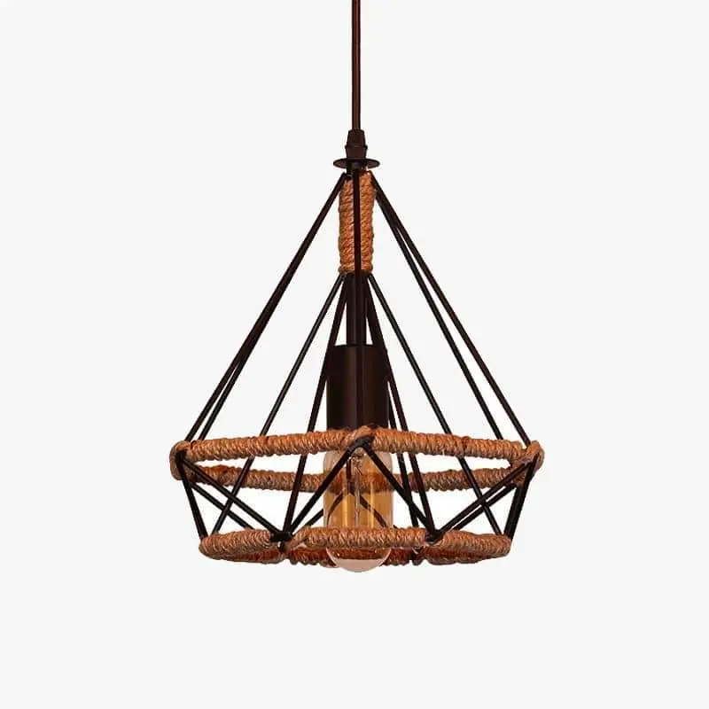 Suspension cage vintage Rope - Style authentique
