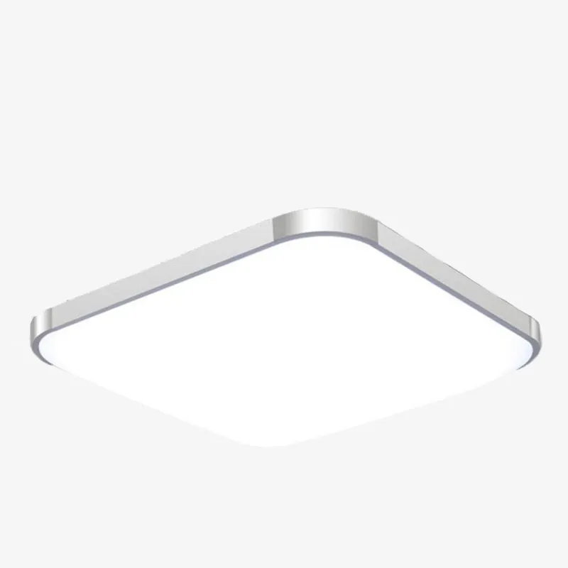 Plafonnier LED Chromé Carré Éconergétique