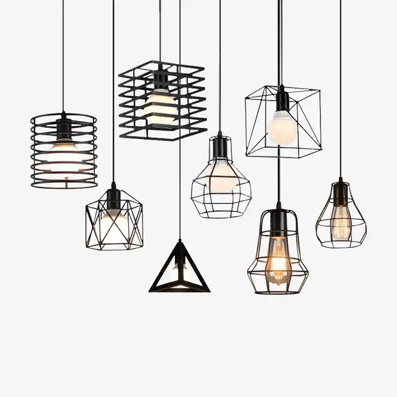 Suspension LED Industrial Cage Formes Variées