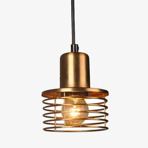 Suspension Loft Retro Spirale Dorée