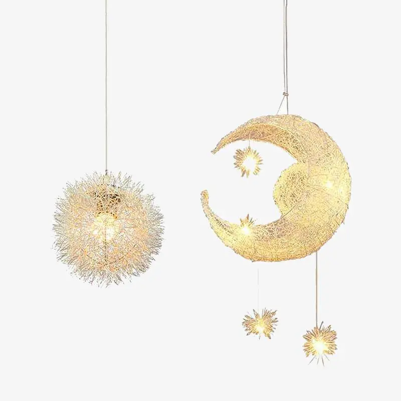 Suspension LED étoile et lune MoonLight