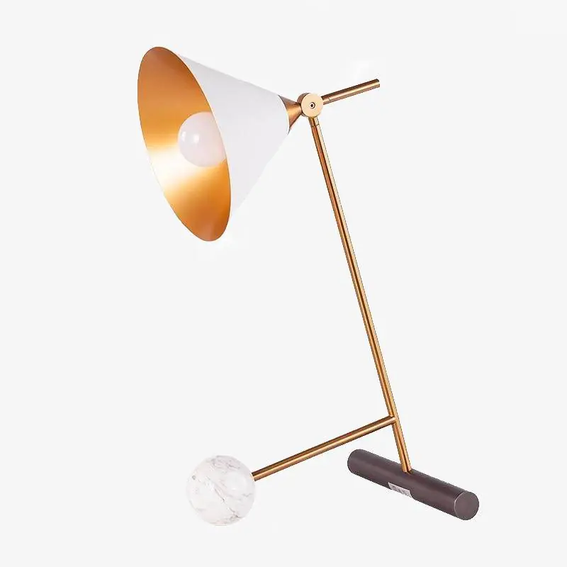 Lampe Hôtel en Métal et Marbre, Style Moderne