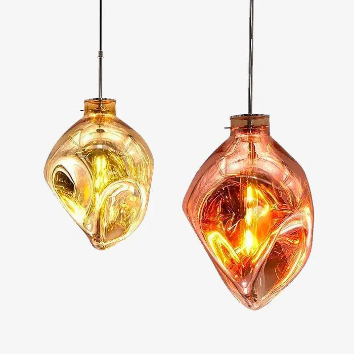 Suspension LED Lava en verre coloré