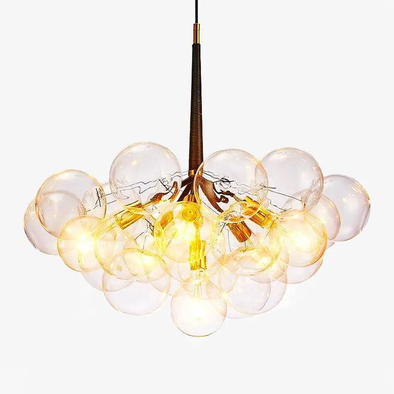 Lustre design à bulles en verre Moderné