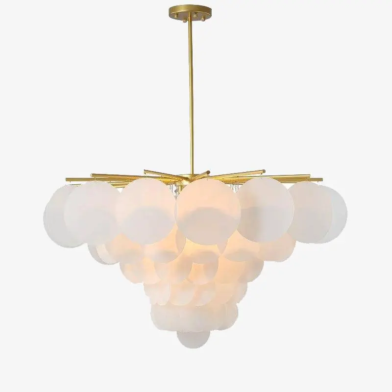 Lustre Vertigo en or et verre design
