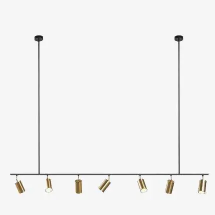Lustre design LED doré à spots dirigeables