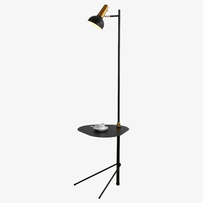 Lampadaire LED ajustable avec table intégrée