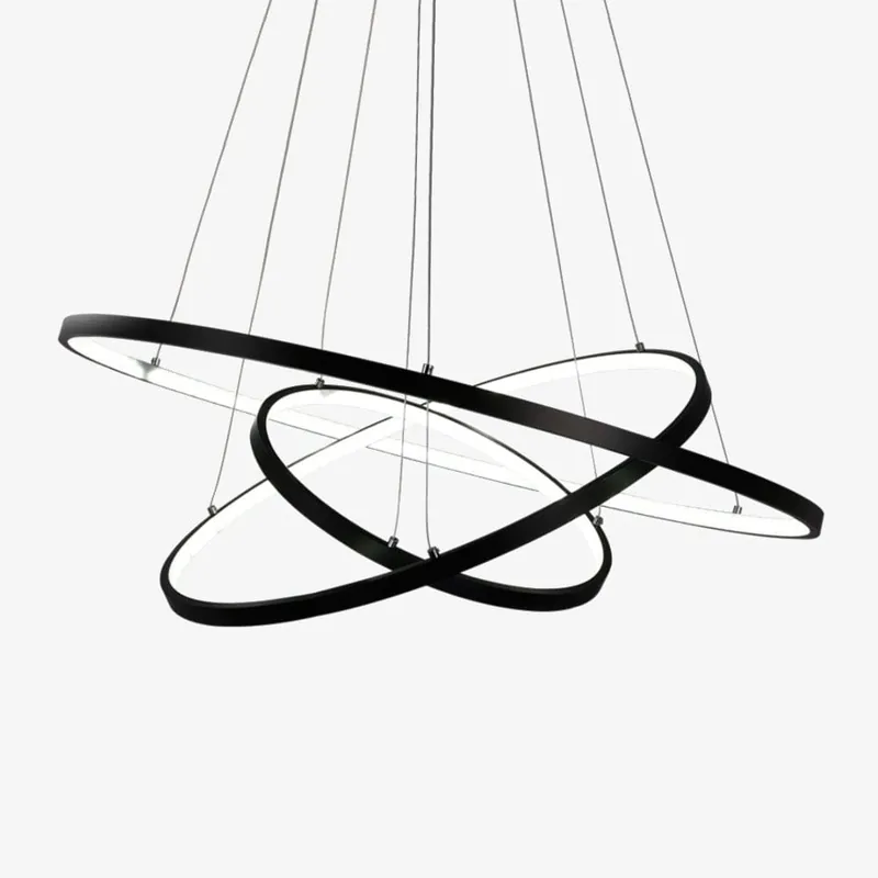 Lustre LED Anneaux Suspendus Design
