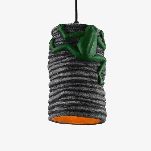 🐸 Lampe de suspension Frog en ciment LED
