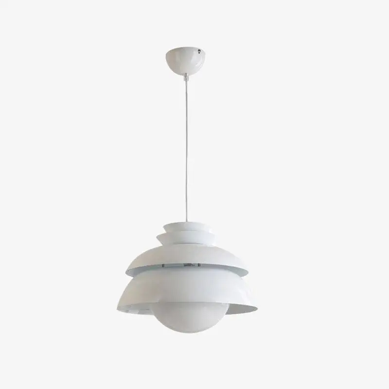 Suspension LED blanche en forme de fleur - Design danois