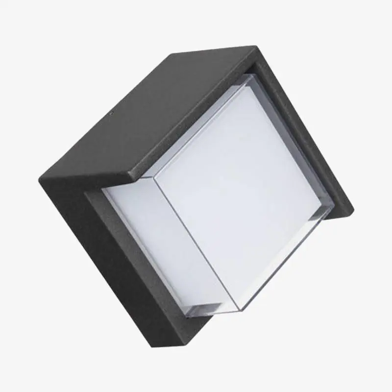 Applique LED Carrée Noire pour Porche