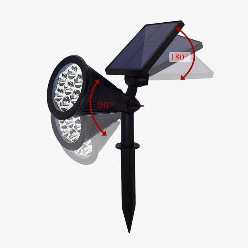Spot 7 LED solaire coloré pour extérieur