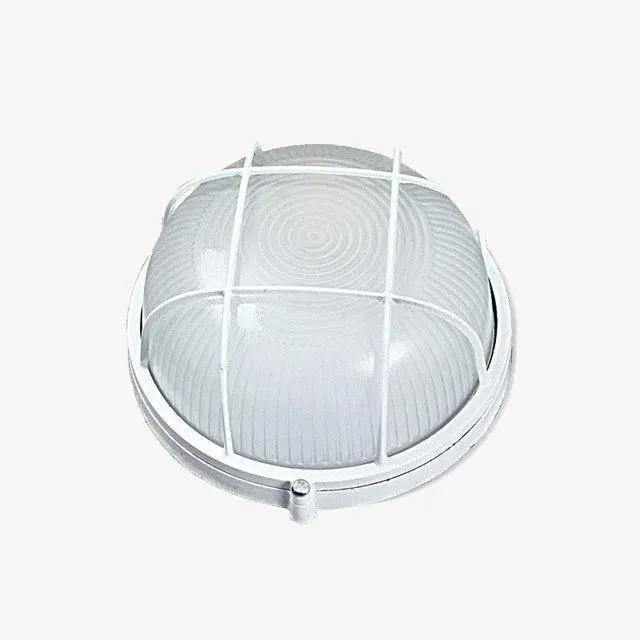Plafonnier LED Round Grille Blanche pour l'Extérieur