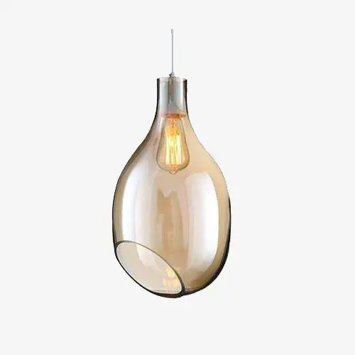 Suspension ovale en verre design
