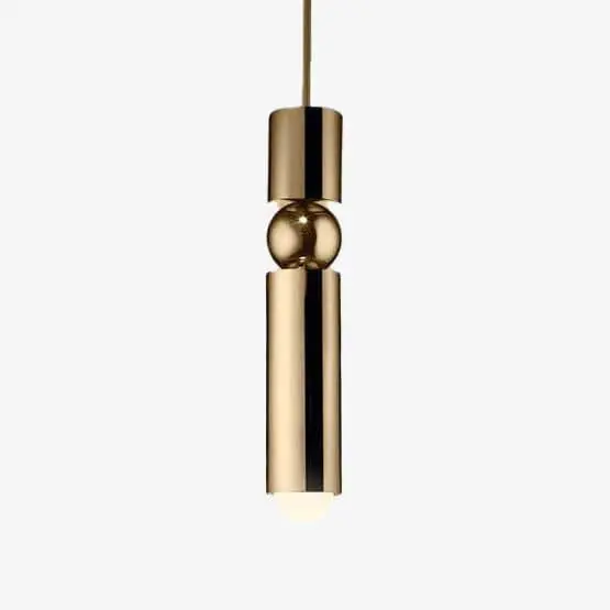 Suspension LED tube doré Céléstia