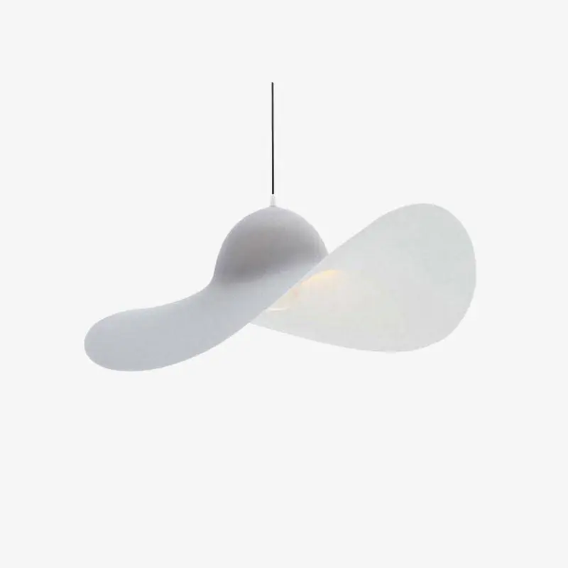 Suspension LED blanche ondulée HatWave