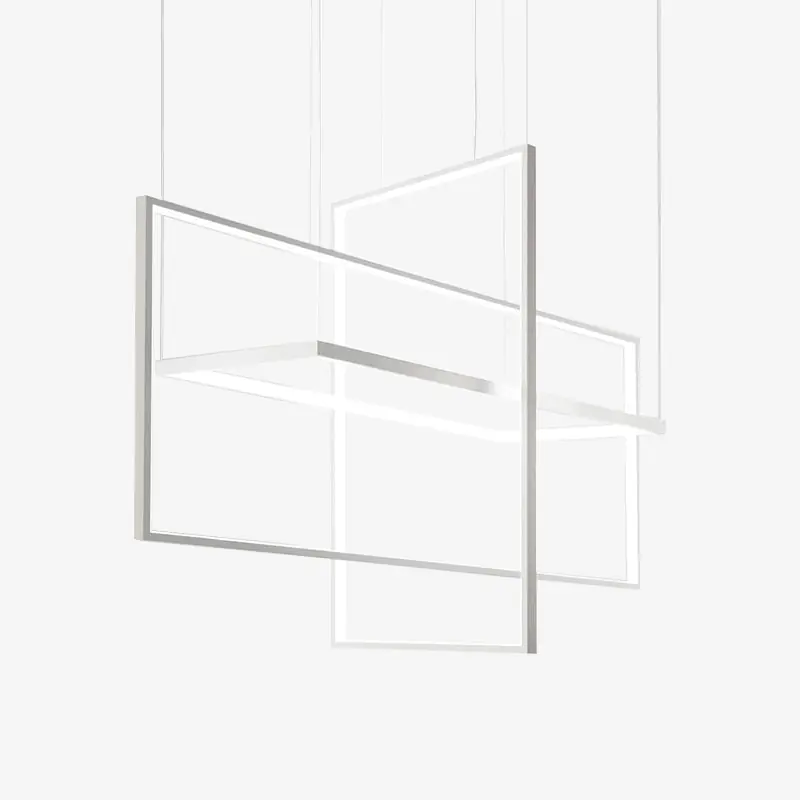 Lustre LED Rectangles Design Moderne