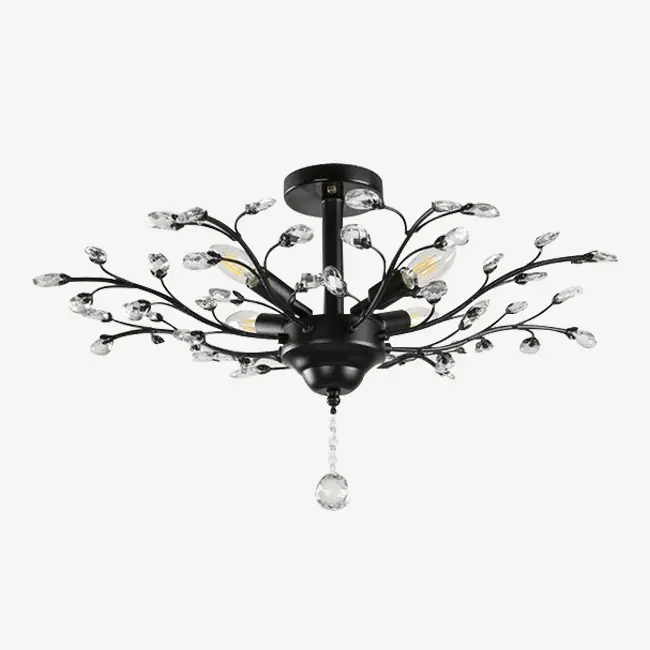 Lustre en cristal et verre Vintage - Collection Branche d'Arbre