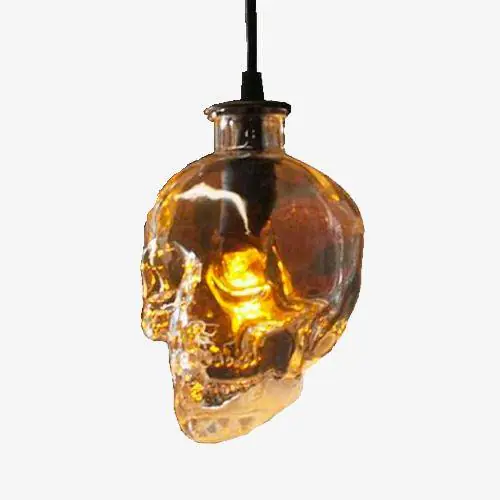 Suspension tête de mort en verre - Style rétro